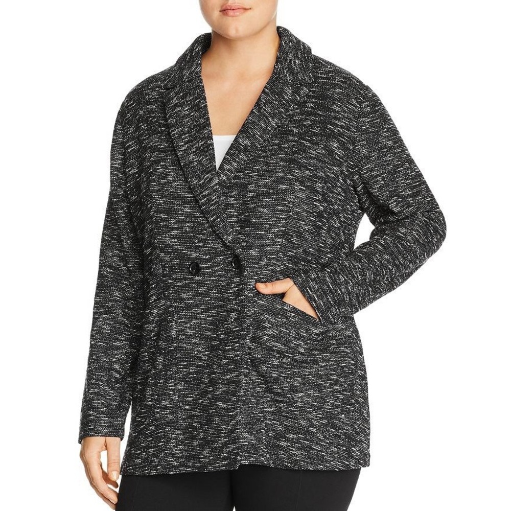 Eileen Fisher Woman 3X Organic Cotton Marled Knit Blazer Quiet Luxury Lagenlook